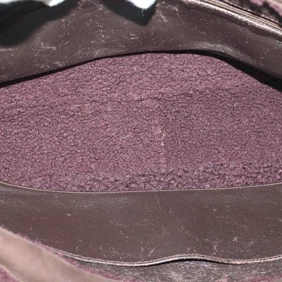 CHANEL Turn Lock Shoulder Bag Mouton Brown CC Auth 57346 - Picture 10 of 16